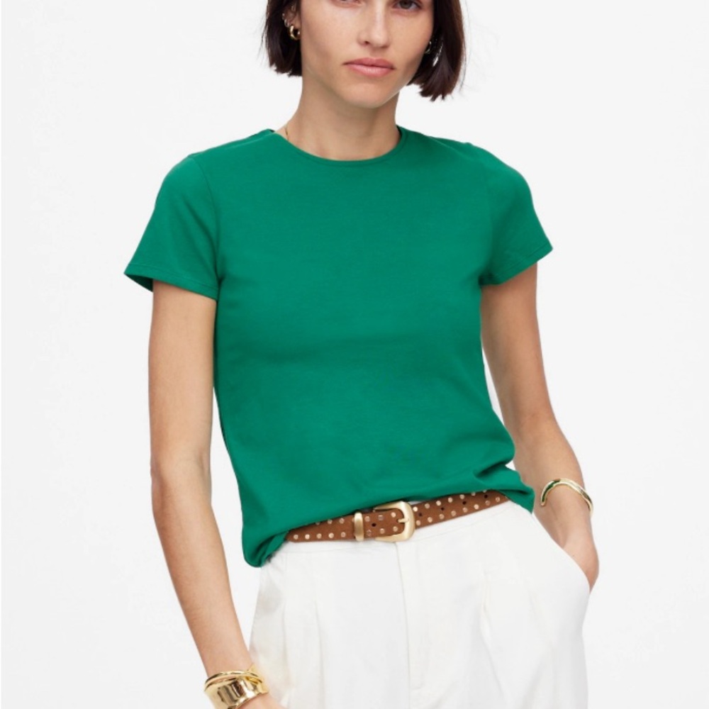Madewell Green Fitted Short Sleeve T-Shirt